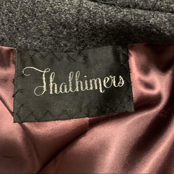 Thalhimers vintage fur charcoal gray coat - Picture 8 of 14